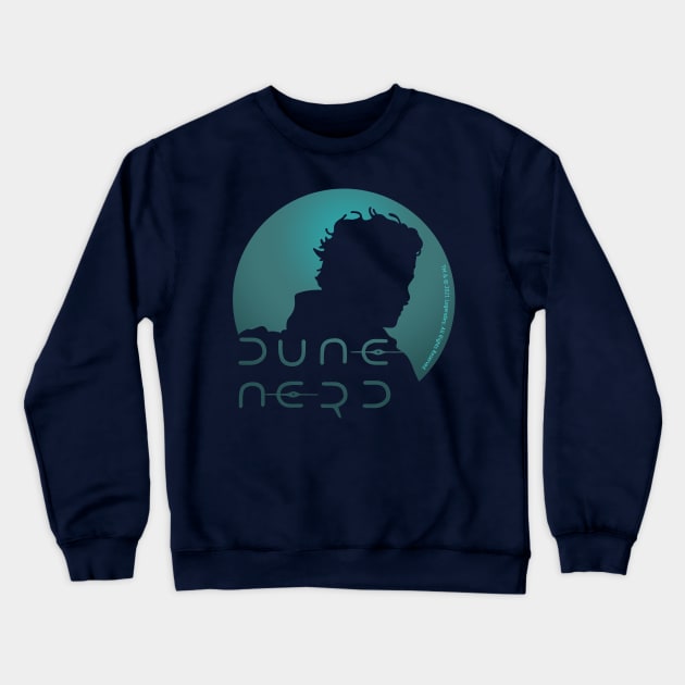 Dune Nerd Paul Atreides Silhouette Crewneck Sweatshirt by Slightly Unhinged